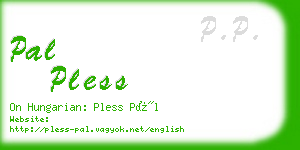 pal pless business card